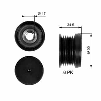 Alternator Freewheel Clutch DriveAlign® OAP7090 Gates