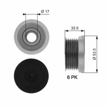 Alternator Freewheel Clutch DriveAlign® OAP7111 Gates
