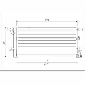 Condenser, air conditioning 822596 Valeo