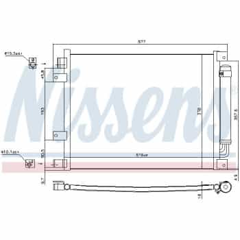 Condenser, air conditioner 940601 Nissens