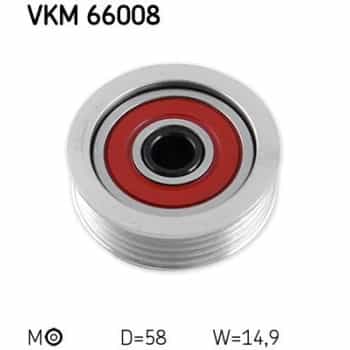 Tensioner Pulley, v-ribbed belt VKM 66008 SKF