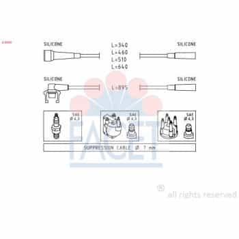 Ignition Cable Kit Made in Italy - OE Equivalent 4.9499 Facet