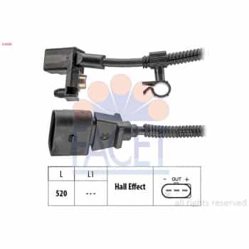 Sensor, crankshaft pulse Made in Italy - OE Equivalent 9.0445 Facet