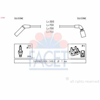 Ignition Cable Kit Made in Italy - OE Equivalent 4.7006 Facet