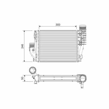 Intercooler, charger 818304 Valeo