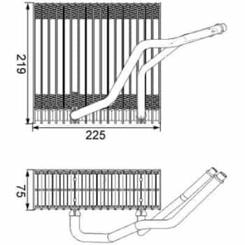 Evaporator, air conditioning