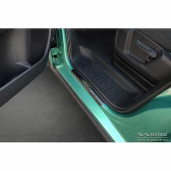Black stainless steel Door sills suitable for Volkswagen ID.Buzz 2022- 'E-Power' - 2-piece