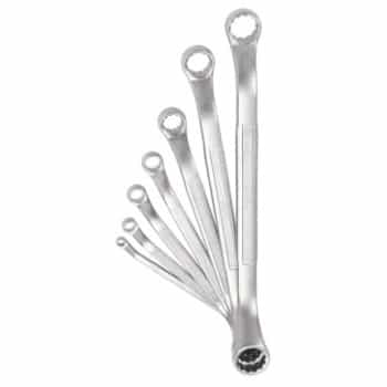 Double ring wrench set 45° (SAE) 7 pieces.