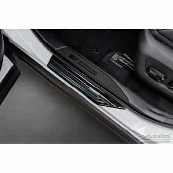 Black stainless steel door sills suitable for Lexus NX II 2021 - 'Lines' - 4-piece