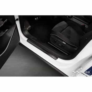 Black stainless steel door sills suitable for Volkswagen ID.5 2021 - - 'Lines' - 4-piece