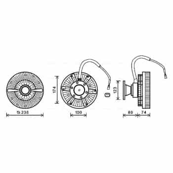 Clutch, radiator fan