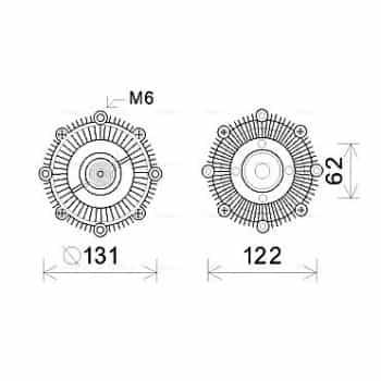 Clutch, radiator fan