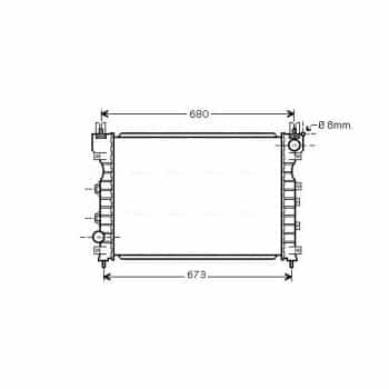 Radiator, engine cooling AU2174 Ava Quality Cooling