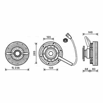 Clutch, radiator fan