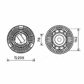 Clutch, radiator fan