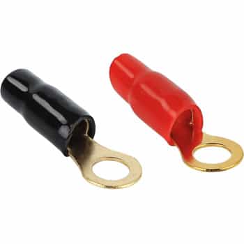 Ring cable lug 10 mm² > 6.4 mm 2 x red 2 x black