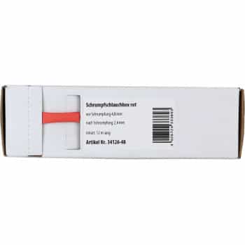 Heat Shrink Tubing Red Ø 4.8 mm / Length 12 meters