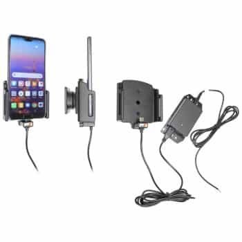 Huawei P20 Pro with original cover Active holder with fixed power supply