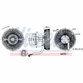Clutch, radiator fan 86245 Nissens