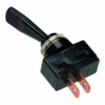toggle switch on - off 12v 10a 2 tab contacts installation dimensions ø13mm in blister
