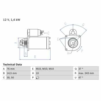 Starter 0.986.022.840 Bosch