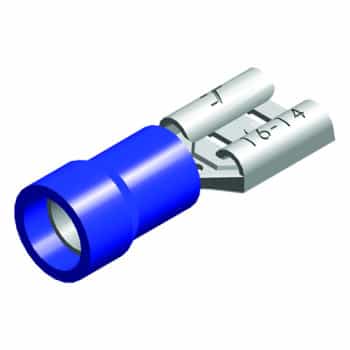 cable lug 5 pieces 2.8x0.8 blue in blister