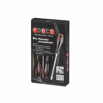 6-piece screwdriver set with impact head Flat & Phillips