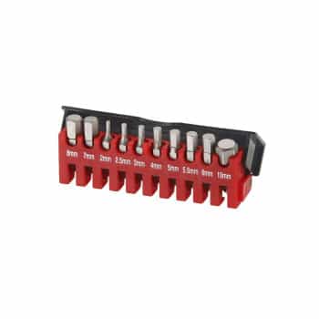 1/4" Bit set Hexagon 10 pieces (SAE)