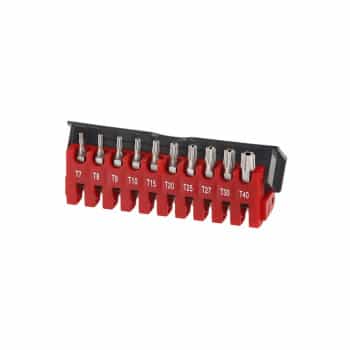 1/4" Bit set torx with hole 10 pieces