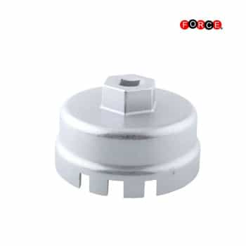 3/8" Aluminum oil filter cap 64.5 mm 14-sided with 6 lugs