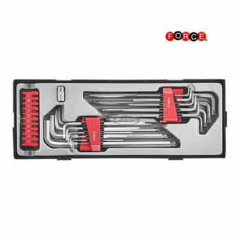 Angle wrench and bit set 30 pieces