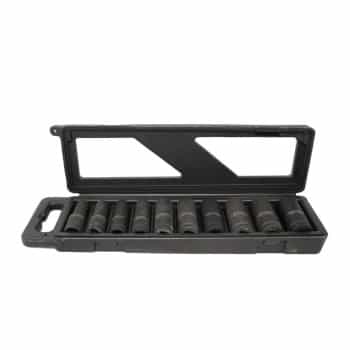 1/2'' Long and extra thin impact socket set, 10 pieces