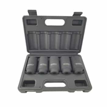 1/2'' Impact socket set long 12-sided / 5-piece