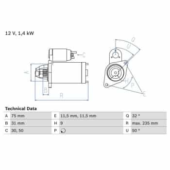 Starter 0 986 019 840 Bosch