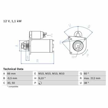 Starter 0 986 016 400 Bosch