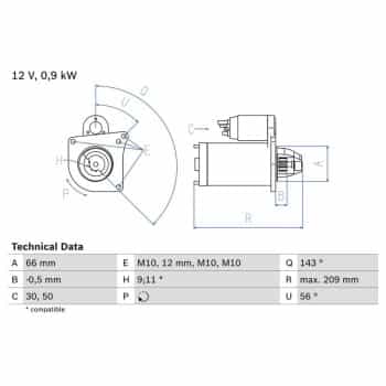 Starter 0 986 018 860 Bosch