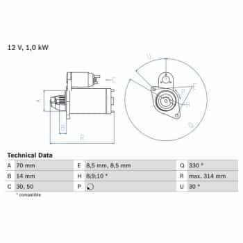 Starter 0 986 018 570 Bosch