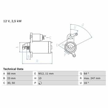 Starter 0 986 024 040 Bosch