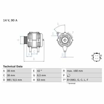 Alternator Eco 0 986 082 790 Bosch