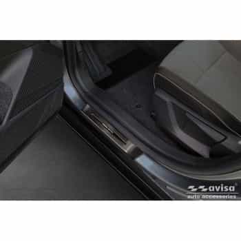 Black stainless steel door sill moldings suitable for Renault Megane E-Tech 2022- - 'Special Edition' - 4-piece