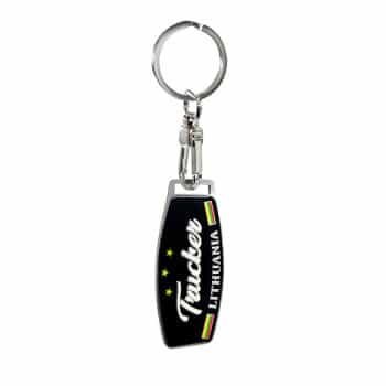 Stainless Steel Keychain - Trucker/Lithuania