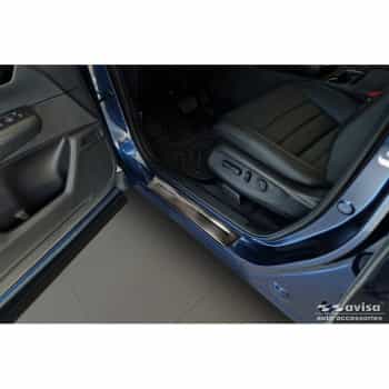 Black Stainless Steel Door Sill Moldings Fits Honda CR-V VI (RS_) 2023- - 'Lines' - 4-piece