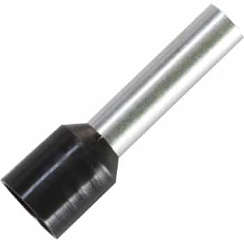 Wire end sleeve for cable size: 10 mm² with black insulation