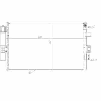 Condenser, air conditioning 350464 NRF
