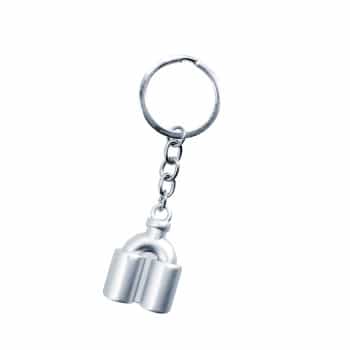 Simoni Racing Keyring Double Exhaust - Silver