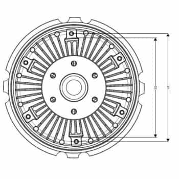 Clutch, radiator fan 49030 NRF