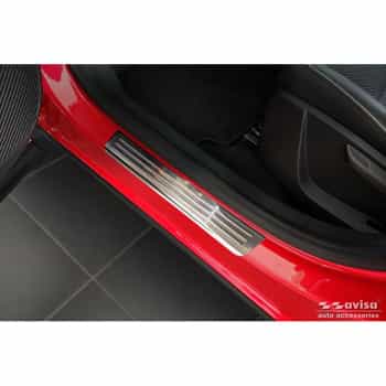 Stainless steel door sill moldings suitable for Renault Arkana 2020- 'Lines' - 4-piece