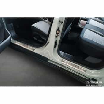 Stainless Steel Door Sill Moldings Fits Ford Tourneo Courier II 2023- 'Lines' - 4-Piece