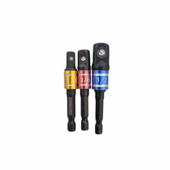 3PC Impact Driver Color Coded Socket Adapters