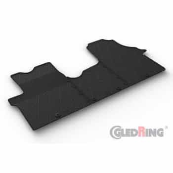 Rubber mats suitable for Fiat, Renault, Opel, Nissan - 3 Pieces + Mounting Clips